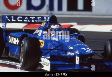 Italian motorsports racing driver Jarno Trulli on Prost Benetton F1 car, 1997 Stock Photo