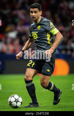 Madrid, Espagne. 23rd Oct, 2024. Benjamin ANDRE of Lille during the UEFA Champions League, League Phase MD3 football match between Atletico de Madrid and Losc Lille on 23 October 2024 at Riyadh Air Metropolitano stadium in Madrid, Spain - Photo Matthieu Mirville/DPPI Credit: DPPI Media/Alamy Live News Stock Photo