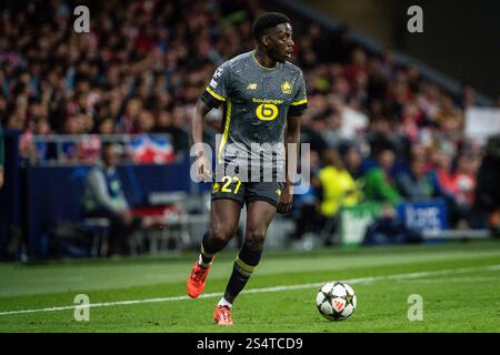 Madrid, Espagne. 23rd Oct, 2024. Mohamed BAYO of Lille during the UEFA Champions League, League Phase MD3 football match between Atletico de Madrid and Losc Lille on 23 October 2024 at Riyadh Air Metropolitano stadium in Madrid, Spain - Photo Matthieu Mirville/DPPI Credit: DPPI Media/Alamy Live News Stock Photo