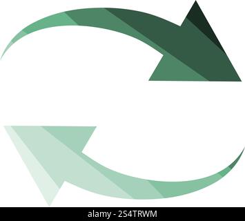 Interaction Icon. Flat Color Ladder Design. Vector Illustration. Stock Vector
