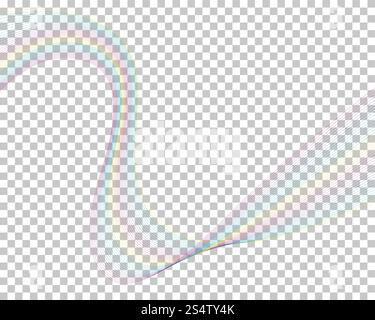 Colourful lines background with transparency grid on back. Vector Illustration. Stock Vector