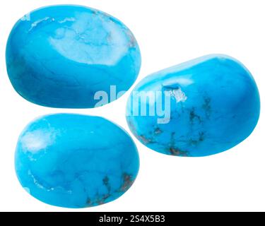 Blue howlite mineral on white background Stock Photo - Alamy