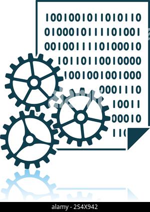 App Development Icon. Shadow Reflection Design. Vector Illustration. Stock Vector