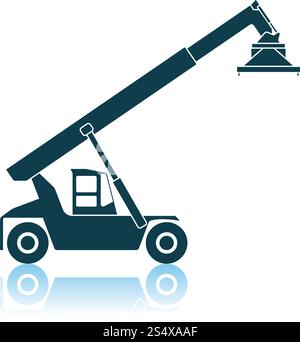 Port Loader Icon. Shadow Reflection Design. Vector Illustration. Stock Vector