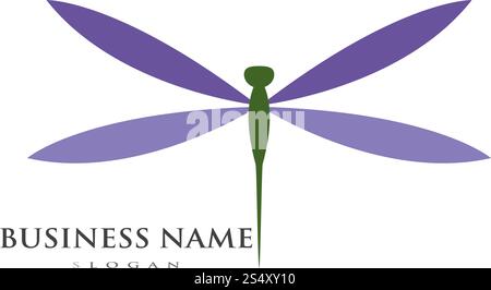 dragon fly logo icon vector Stock Vector