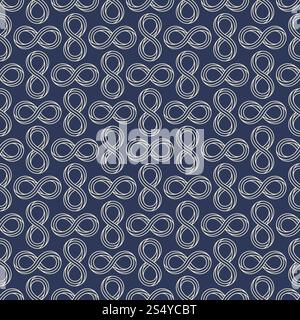 Infinity sign minimal seamless pattern background design flat. Vector illustration. Infinity sign minimal seamless pattern design Stock Vector