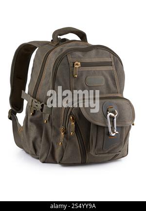 Big backpack for travel isolate on a white background Stock Photo