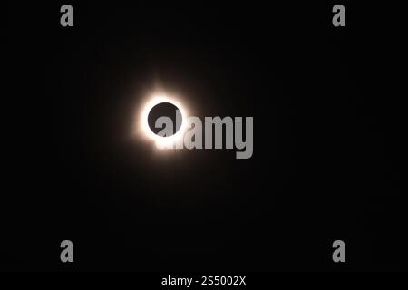 Total Eclipse of the Sun in the path of totality, April 8, 2024.  Images shot in Dayton, Ohio, USA. Stock Photo