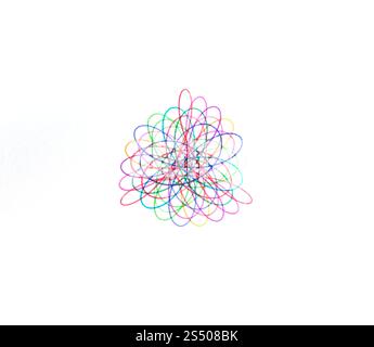 Abstract Spirograph writing designs Round symbol Stock Photo - Alamy