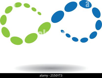 molecule infinity ilustration vector Stock Vector