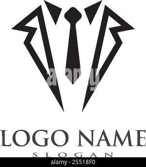 Tuxedo logo vector template ilustration Stock Vector