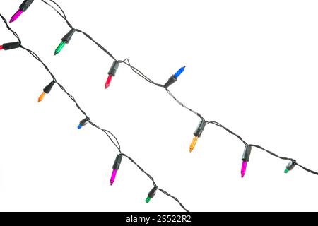 string wired bulbs on white background. Stock Photo