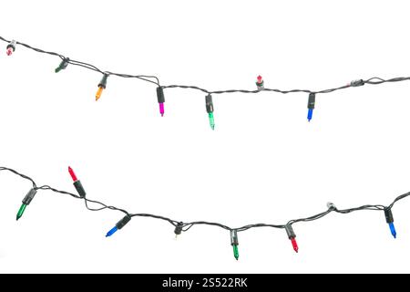 string wired bulbs on white background. Stock Photo