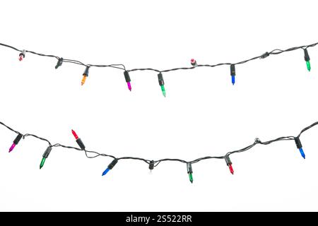 string wired bulbs on white background. Stock Photo