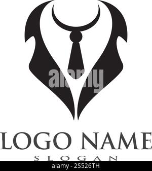 Tuxedo logo vector template ilustration Stock Vector
