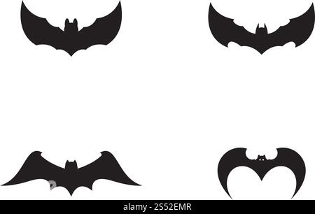 bat ilustration vector icon logo template Stock Vector
