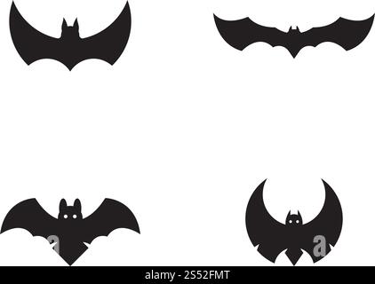 bat ilustration vector icon logo template Stock Vector