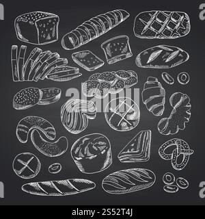 bakery set elements chalkboard, vector Stock Vector Image & Art - Alamy