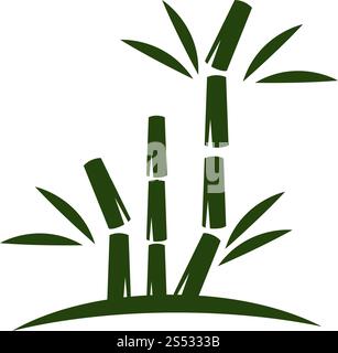 bamboo ilustration logo vector template Stock Vector