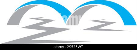 bridge ilustration logo vector template Stock Vector