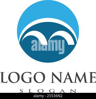 bridge ilustration logo vector template Stock Vector