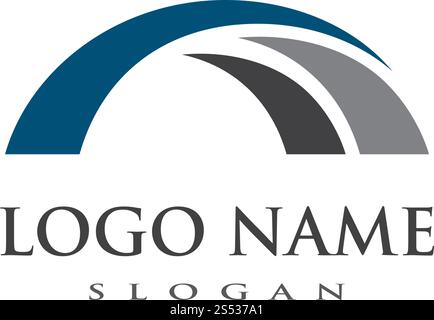 bridge ilustration logo vector template Stock Vector
