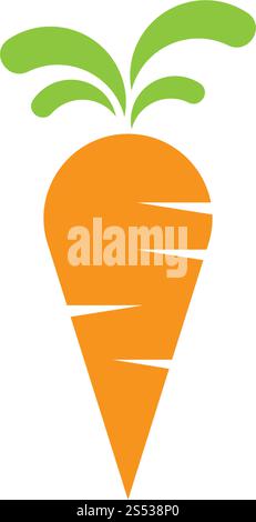 carrot ilustration logo vector template Stock Vector