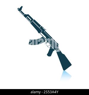 Rifle ammo icon. Shadow reflection design. Vector illustration Stock ...