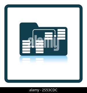 Vector folder icon with shadow. Illustration EPS10 Stock Photo - Alamy