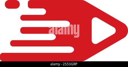 play logo faster vector ilustration Stock Vector