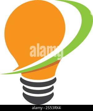 bulb logo vector ilustration template Stock Vector