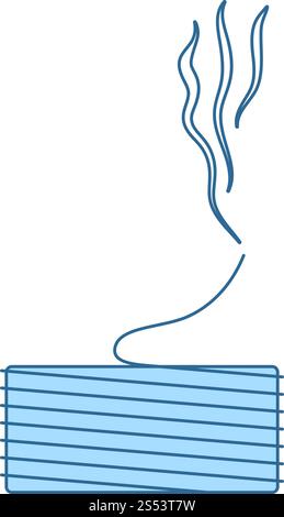 Solder Wire Icon. Thin Line With Blue Fill Design. Vector Illustration. Stock Vector