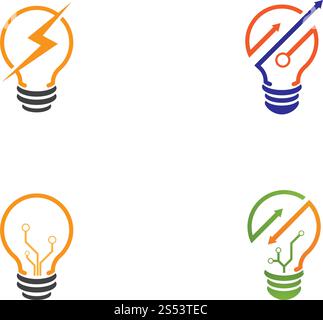 bulb logo vector ilustration template Stock Vector