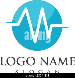 sound wave ilustration logo vector icon template Stock Vector