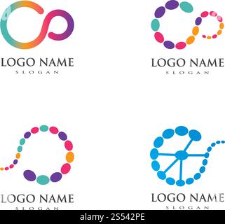 molecule infinity ilustration vector Stock Vector