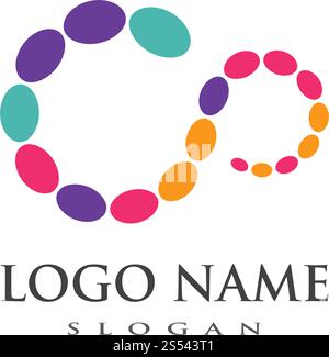 molecule infinity ilustration vector Stock Vector