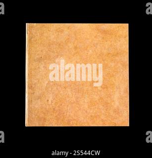 Closed blank notebook mockup, isolated on black. Top view. Closed blank notebook isolated on black Stock Photo