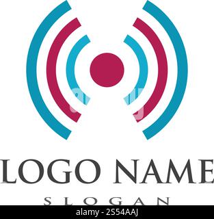 wires, wiring logo template vector icon Stock Vector