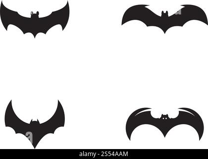 bat ilustration vector icon logo template Stock Vector