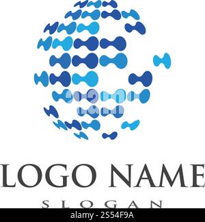 globe ilustration logo vector template Stock Vector