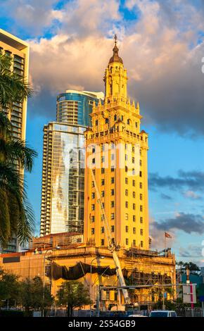 Freedom Tower at Miami Dade College, a U.S. National Historic Landmark in Miami, Florida Stock Photo