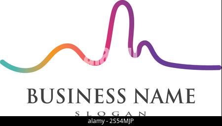 sound wave ilustration logo vector icon template Stock Vector