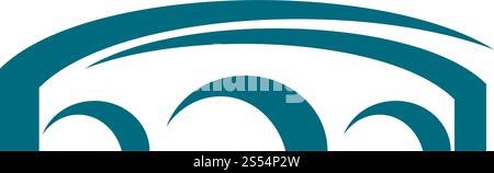 bridge ilustration logo vector template Stock Vector
