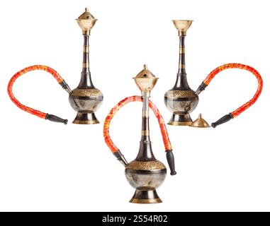 set from small orient hookans isolated on white background. set from small orient hookans isolated on white Stock Photo