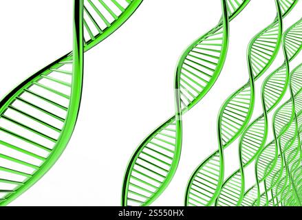 Image of DNA strand against colour background Stock Photo