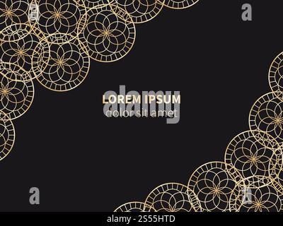 Abstract vector background banner and poster with esoteric geometric pentagrams illustration. Abstract vector background with esoteric geometric pentagrams Stock Vector