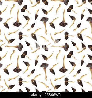 Ancient stone age tools for hunting seamless pattern. Vector illustration. Ancient stone age tools for hunting seamless pattern Stock Vector