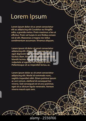 Esoteric geometric pentagram banner and poster or background template. Vector illustration. Esoteric geometric pentagram banner or background template Stock Vector