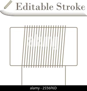 Inductor Coil Icon. Editable Stroke Simple Design. Vector Illustration. Stock Vector