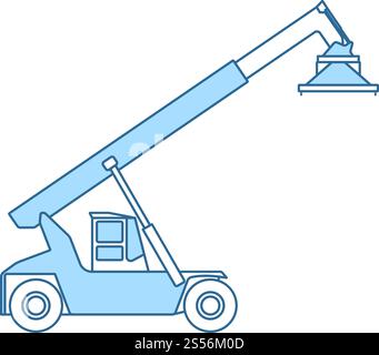loader crane port line icon vector illustration Stock Vector Image ...
